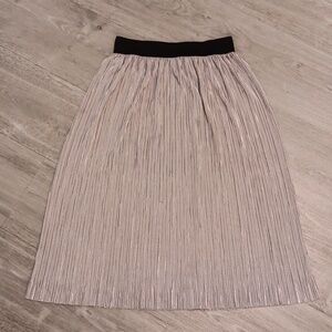Champagne Gold Pleated Skirt
